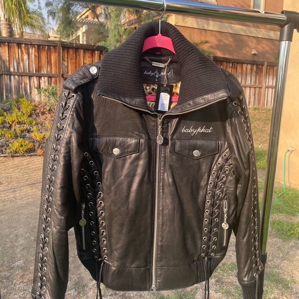 Baby Phat Black Leather Jacket , NWT​​